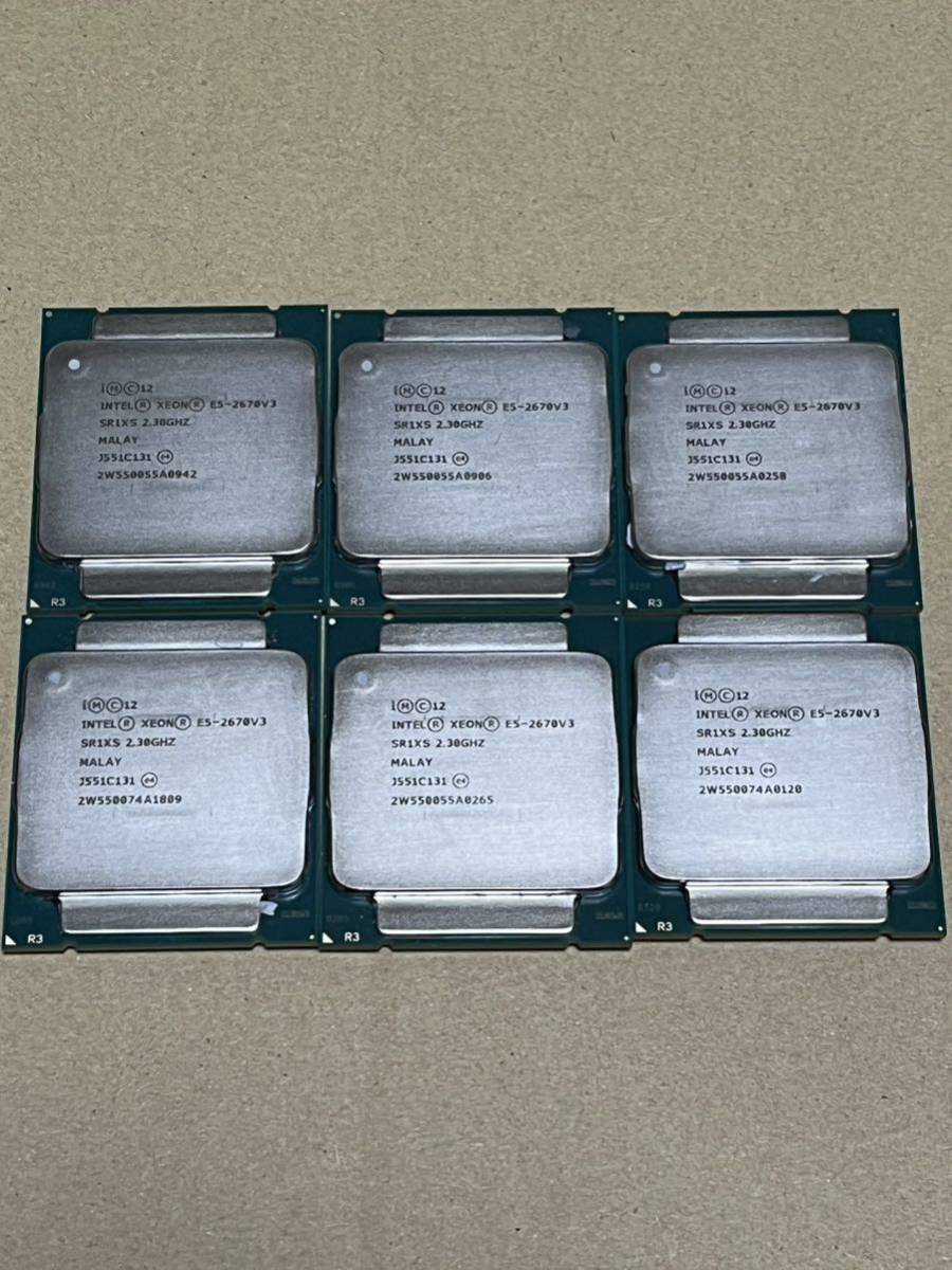 Intel Xeon E5-2670 V3 LGA2011-3 6個セット_画像1