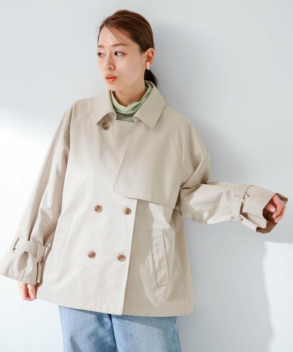 URBAN RESEARCH　Sonny Label 今期　撥水ショートトレンチコート　ライトグレー 新品_画像4