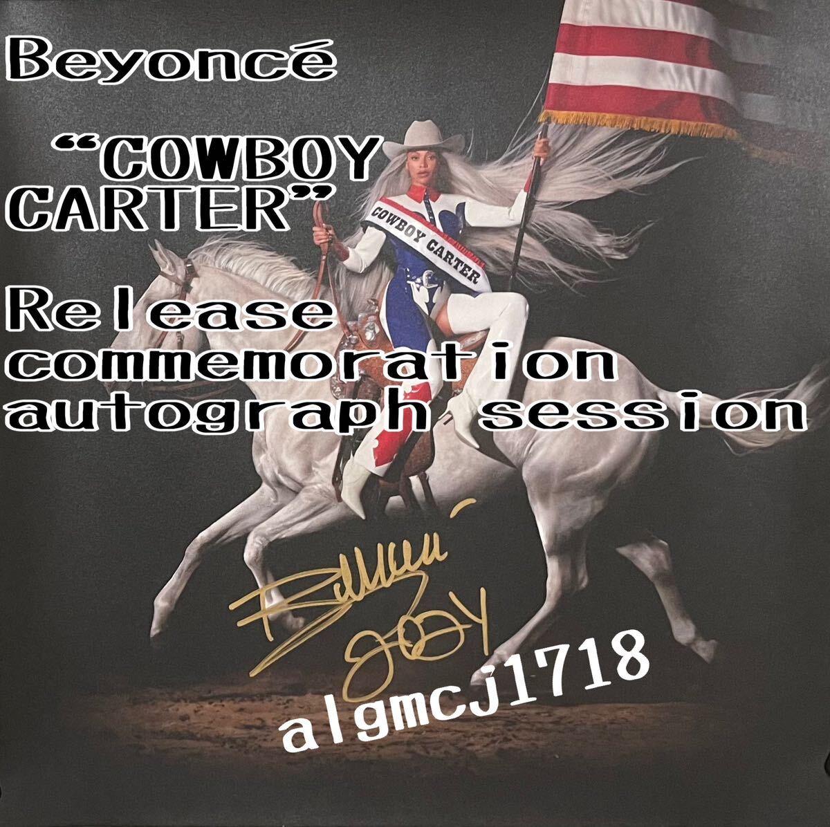 ★証拠付★ 【ビヨンセ 直筆サイン入りポスター】■Beyonce TOKYO,JAPAN autograph session■ March 29, 2024■LIMITED 150■COWBOY CARTERの画像2