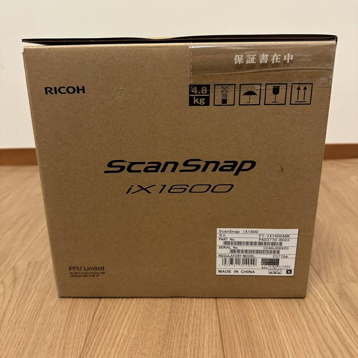 [ не использовался ] бесплатная доставка PFU сканер документов ScanSnap iX1600 черный FI-IX1600ABK Fujitsu Ricoh scan snap скан зажим 
