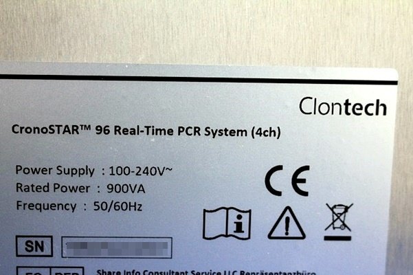 21年製 Clontech/タカラバイオ Real-Time PCR System CronoSTAR 96 ノートPC＆ソフト リアルタイム PCR検査装置　49806Y_画像9