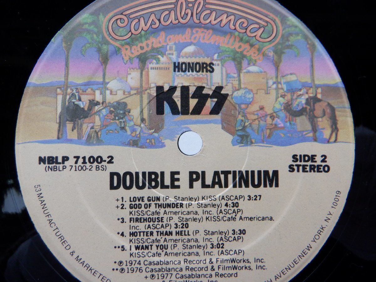 Kiss(キッス)「Double Platinum」LP（12インチ）/Casablanca(NBLP 7100-2)/ロック_画像2