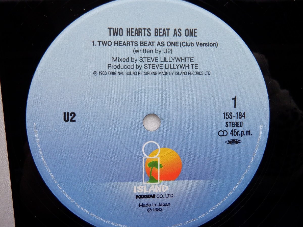 U2「Two Hearts Beat As One」LP（12インチ）/Polystar(15S-184)/Electronic_画像2