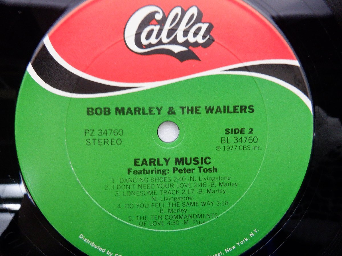 Bob Marley & The Wailers「Early Music」LP（12インチ）/Calla Records(PZ 34760)/Reggae_画像2