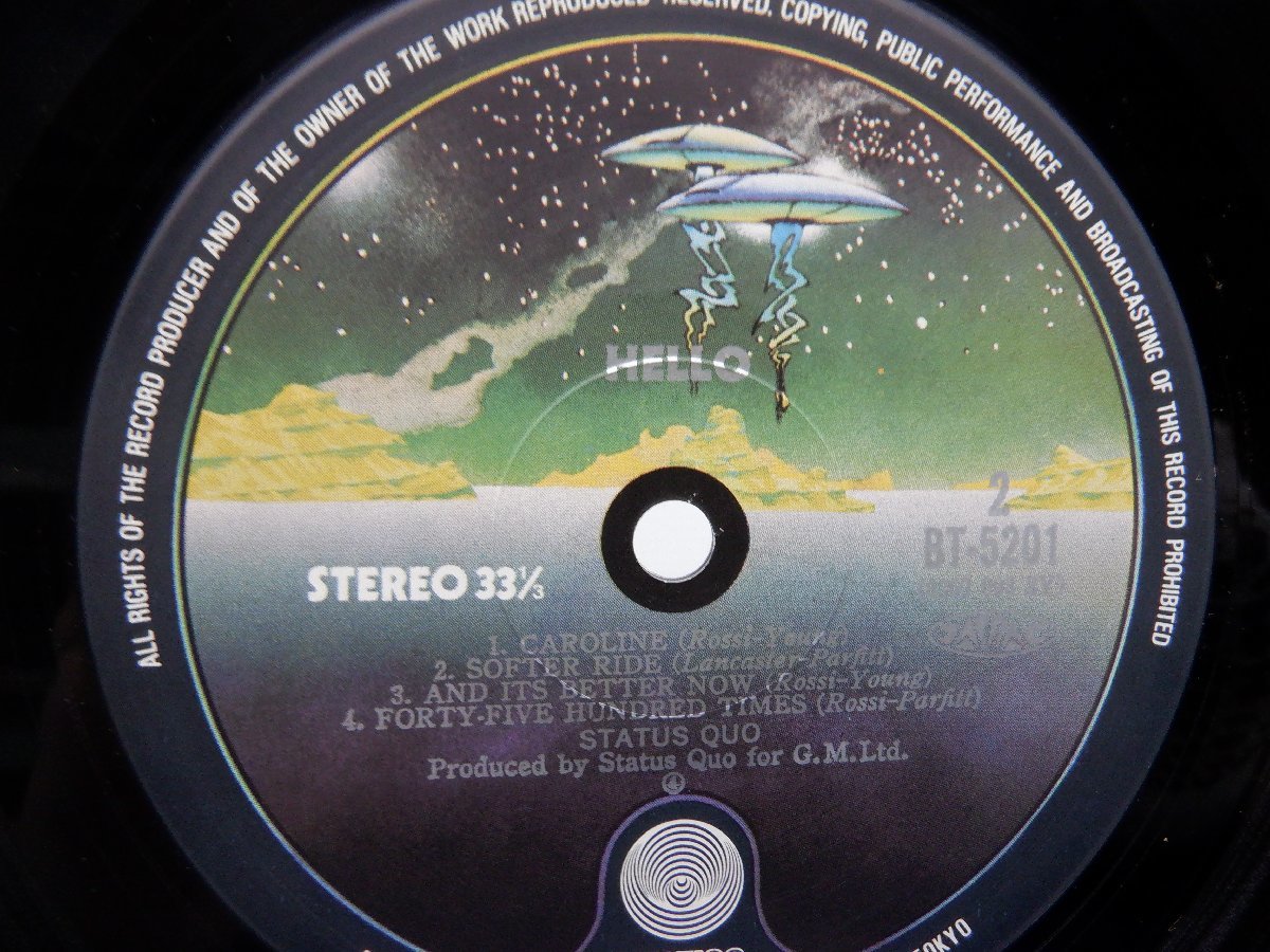 Status Quo「Hello!」LP（12インチ）/Vertigo(BT-5201)/洋楽ロック_画像2