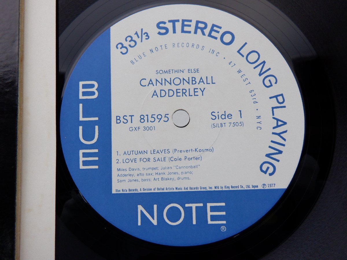 Cannonball Adderley(キャノンボール・アダレイ)「Somethin' Else(サムシン・エルス)」LP/Blue Note(BST 81595 / GXF 3001)/ジャズ_画像2