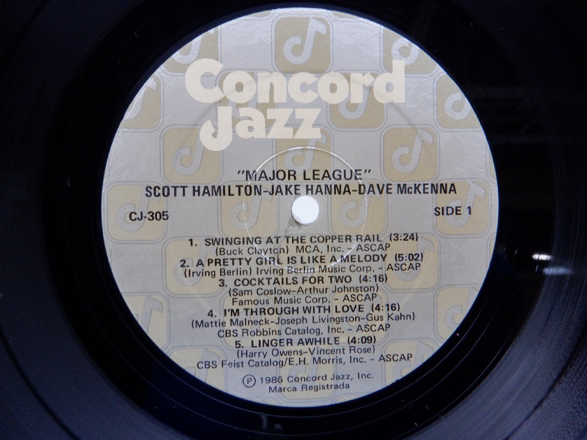 Scott Hamilton「Major League」LP（12インチ）/Concord Jazz(CJ-305)/ジャズ_画像2
