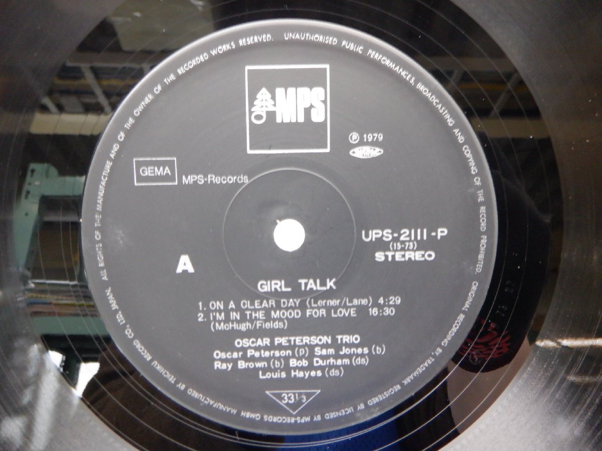 Oscar Peterson「Girl Talk」LP（12インチ）/MPS Records(UPS-2111-P)/ジャズ_画像2