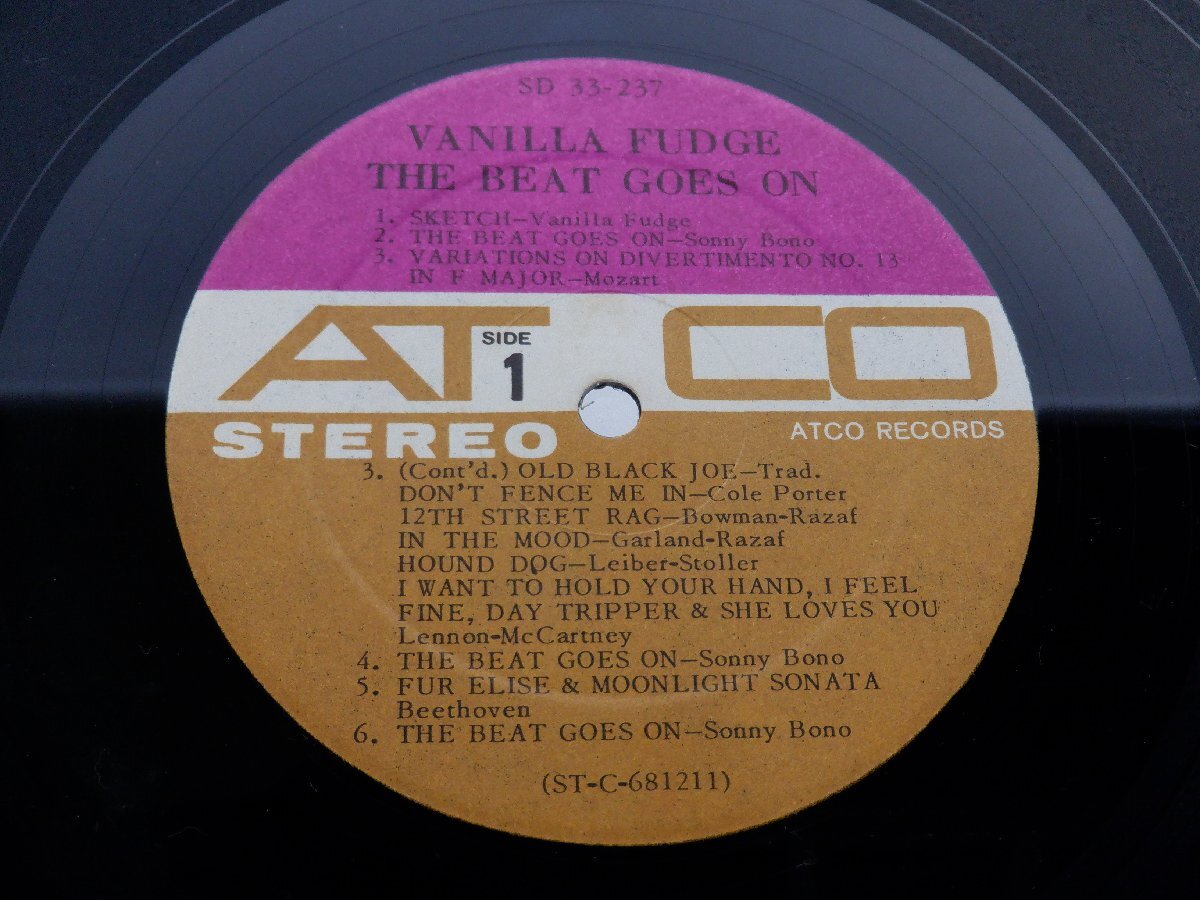 Vanilla Fudge「The Beat Goes On」LP/ATCO Records(atco 33 237)/洋楽ロック_画像2
