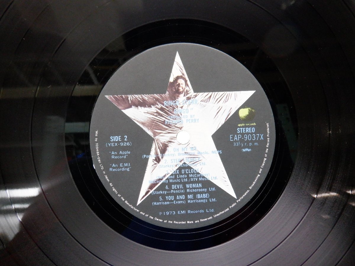 Ringo Starr(リンゴ・スター)「Ringo(リンゴ)」LP（12インチ）/Apple Records(EAP-9037X)/洋楽ロック_画像2