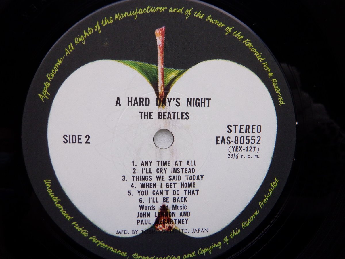 The Beatles(ビートルズ)「A Hard Day’s Night(ビートルズがやって来るヤァ!ヤァ!ヤァ!)」LP（12インチ）/Apple Records(EAS-80552_画像2