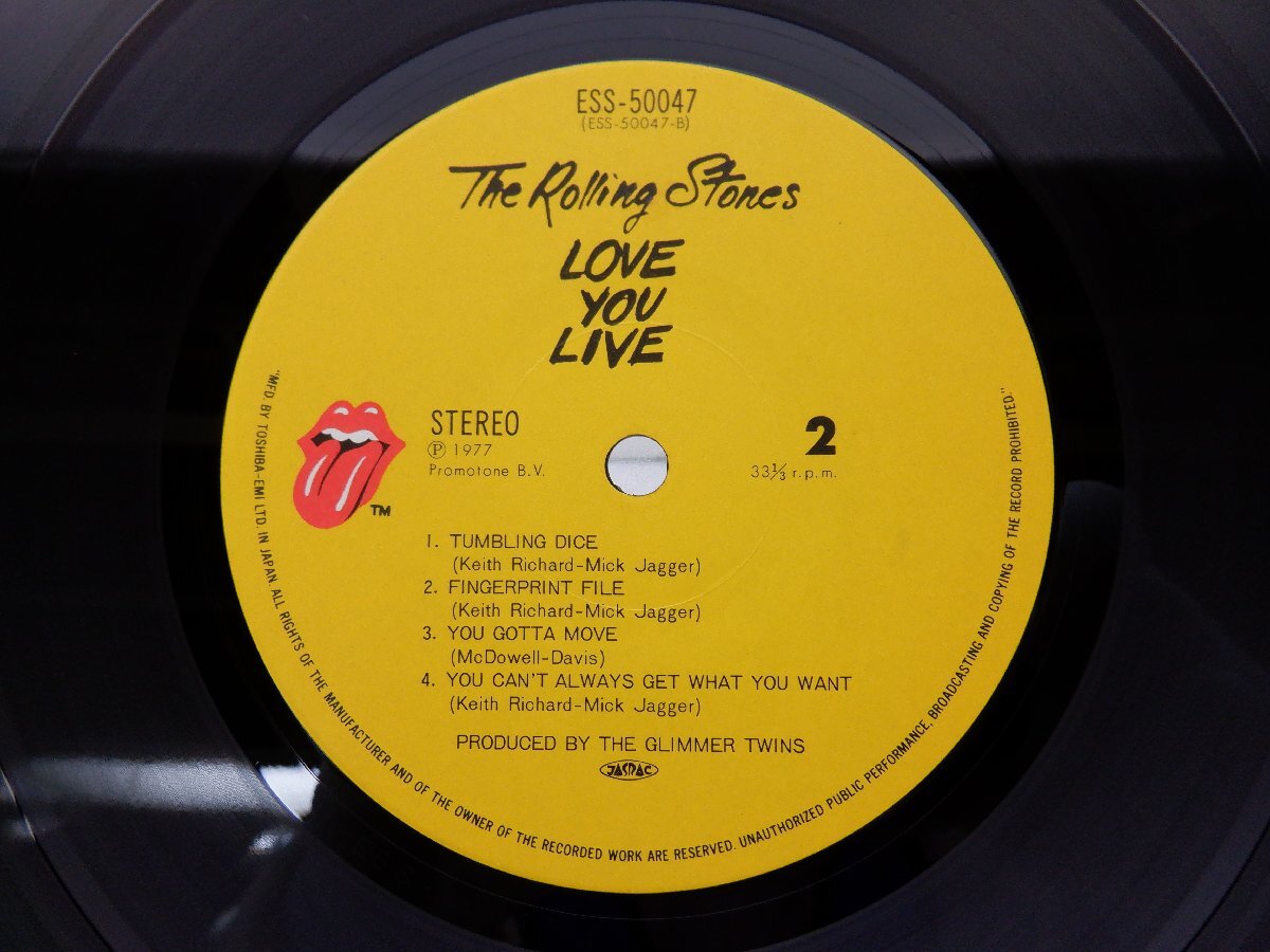 The Rolling Stones(ローリング・ストーン)「Love You Live(ラヴ・ユー・ライヴ)」LP/Rolling Stones Records( ESS-50047・48)/ロック_画像2