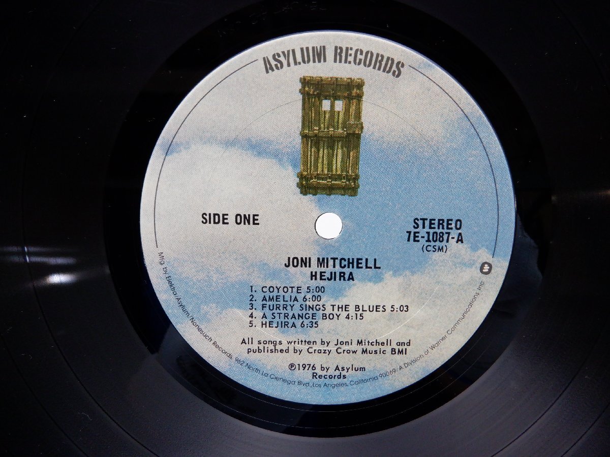 Joni Mitchell(ジョニ・ミッチェル)「Hejira(ヘジラ)」LP（12インチ）/Asylum Records(7E-1087)/ジャズ_画像2