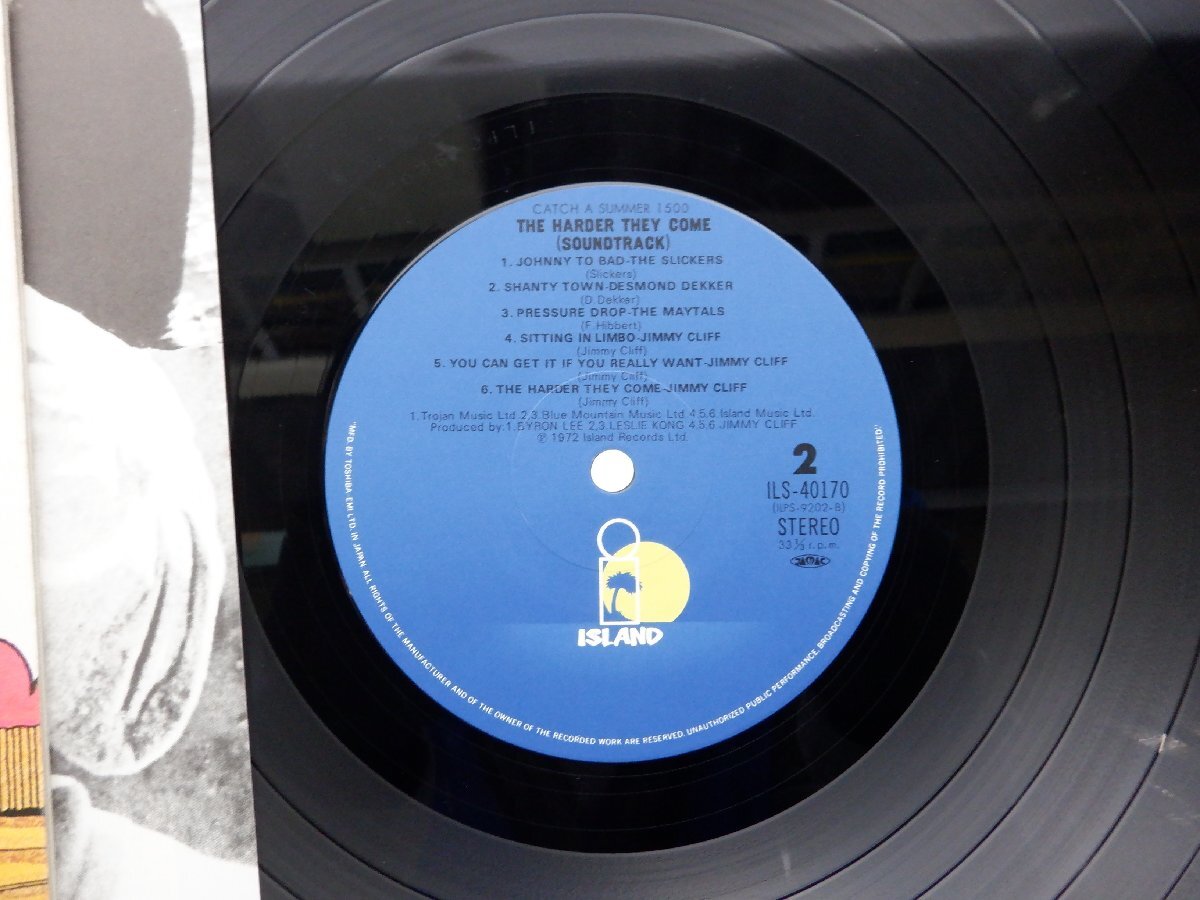 【帯付】Jimmy Cliff(ジミー・クリフ)「The Harder They Come (Original Soundtrack Recording)」Island Records(ILS-40170)_画像2