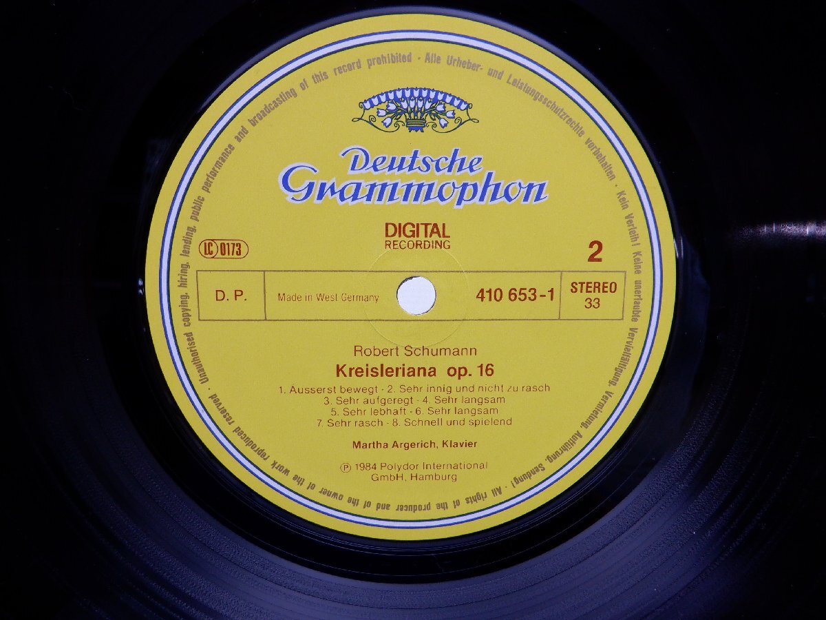 Robert Schumann「Kinderszenen = Scenes D'enfants ? Kreisleriana」LP（12インチ）/Deutsche Grammophon(410 653-1)/クラシック_画像2