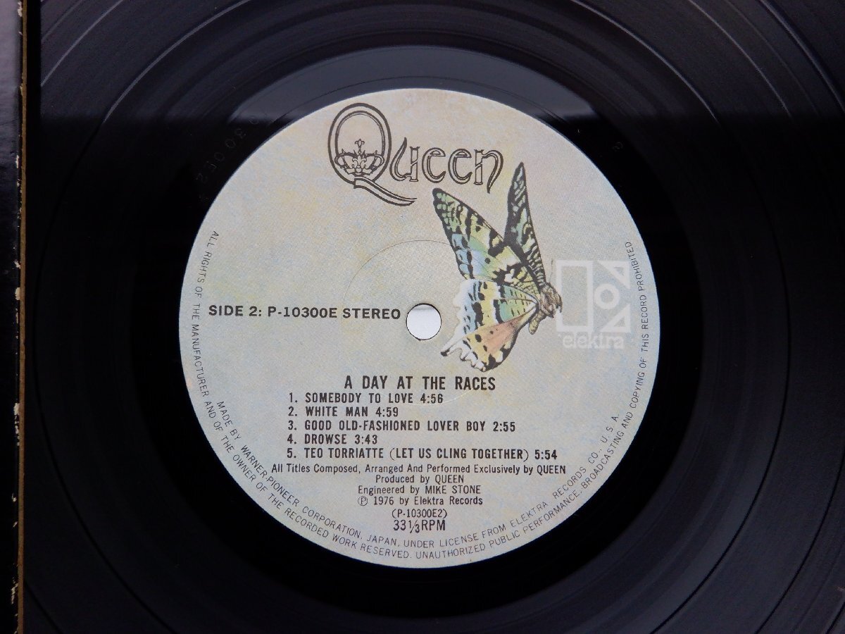 Queen(クイーン)「A Day At The Races(華麗なるレース)」LP（12インチ）/Elektra(P-10300E)/ロック_画像2