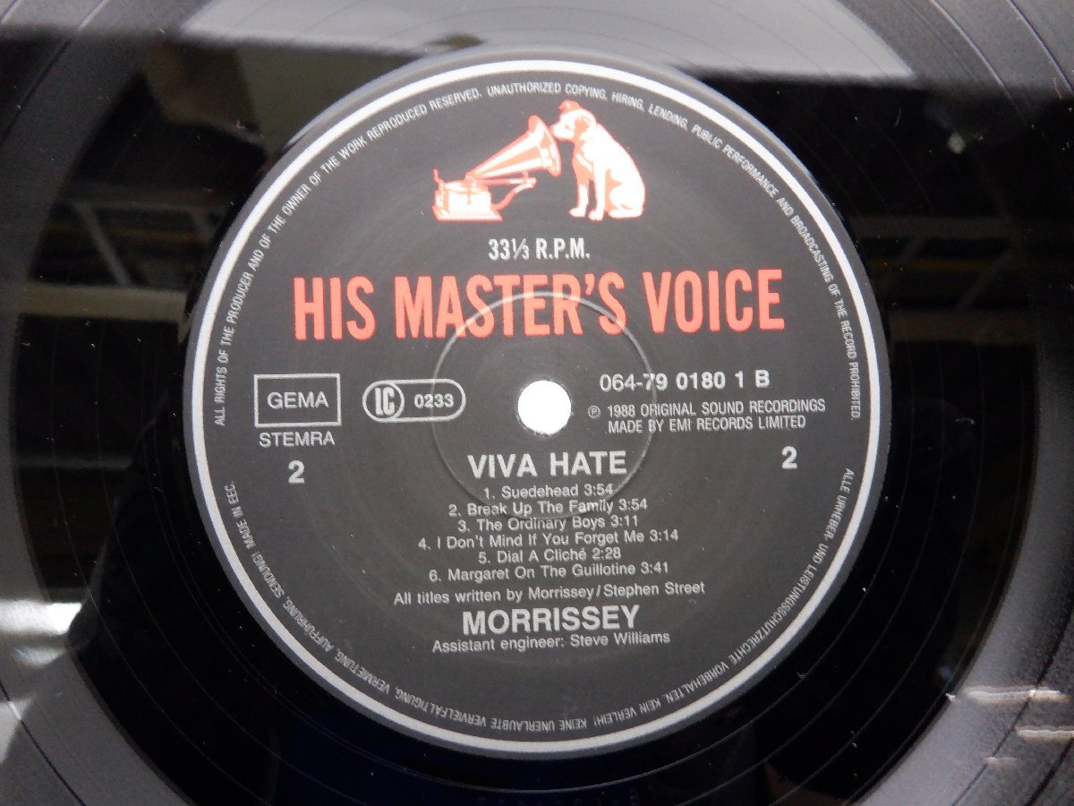 Morrissey「Viva Hate」LP（12インチ）/His Master's Voice(064 790180)/洋楽ロック_画像2