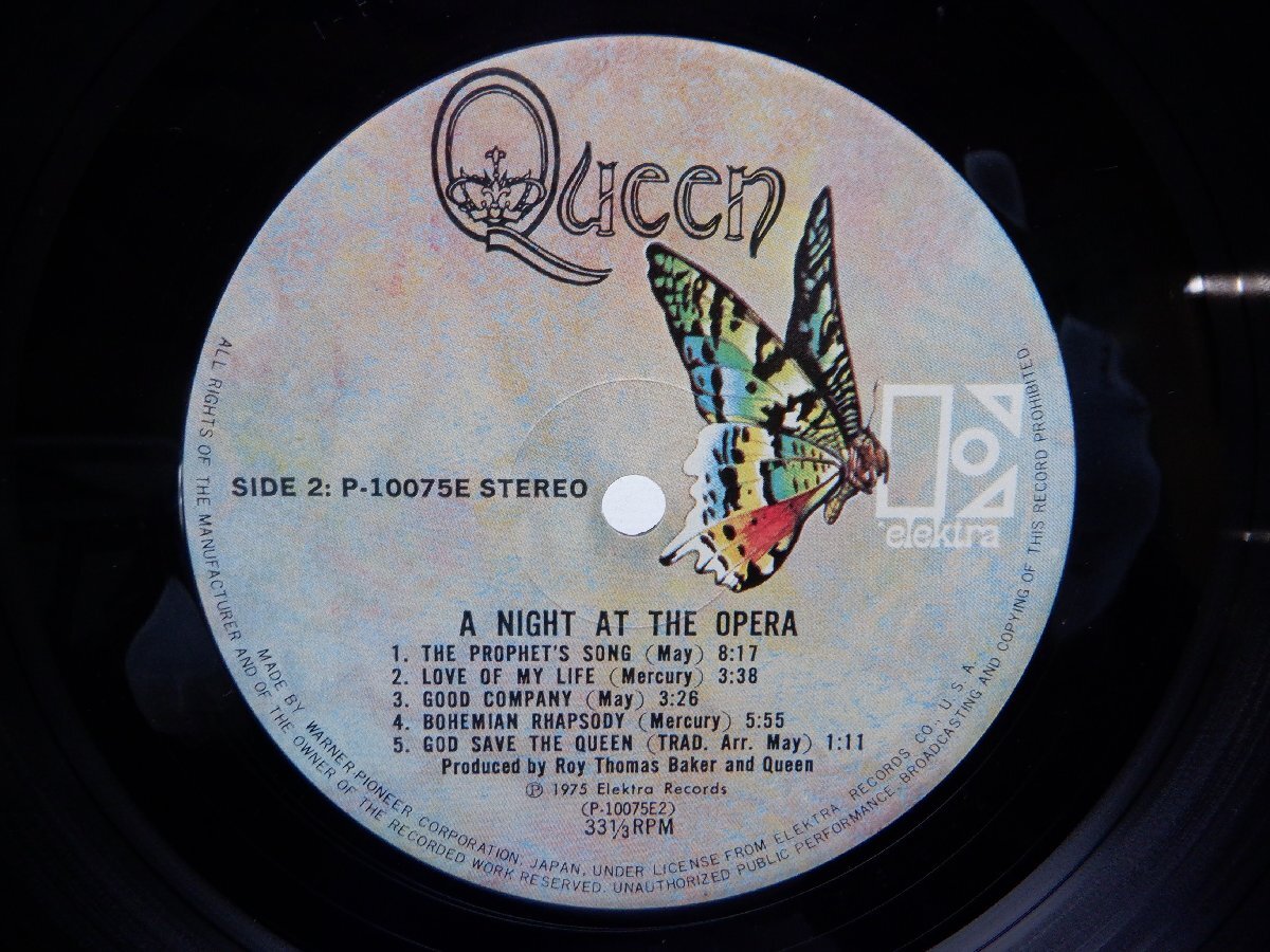 Queen(クイーン)「A Night At The Opera(オペラ座の夜)」LP（12インチ）/Elektra(P-10075E)/ロック_画像2