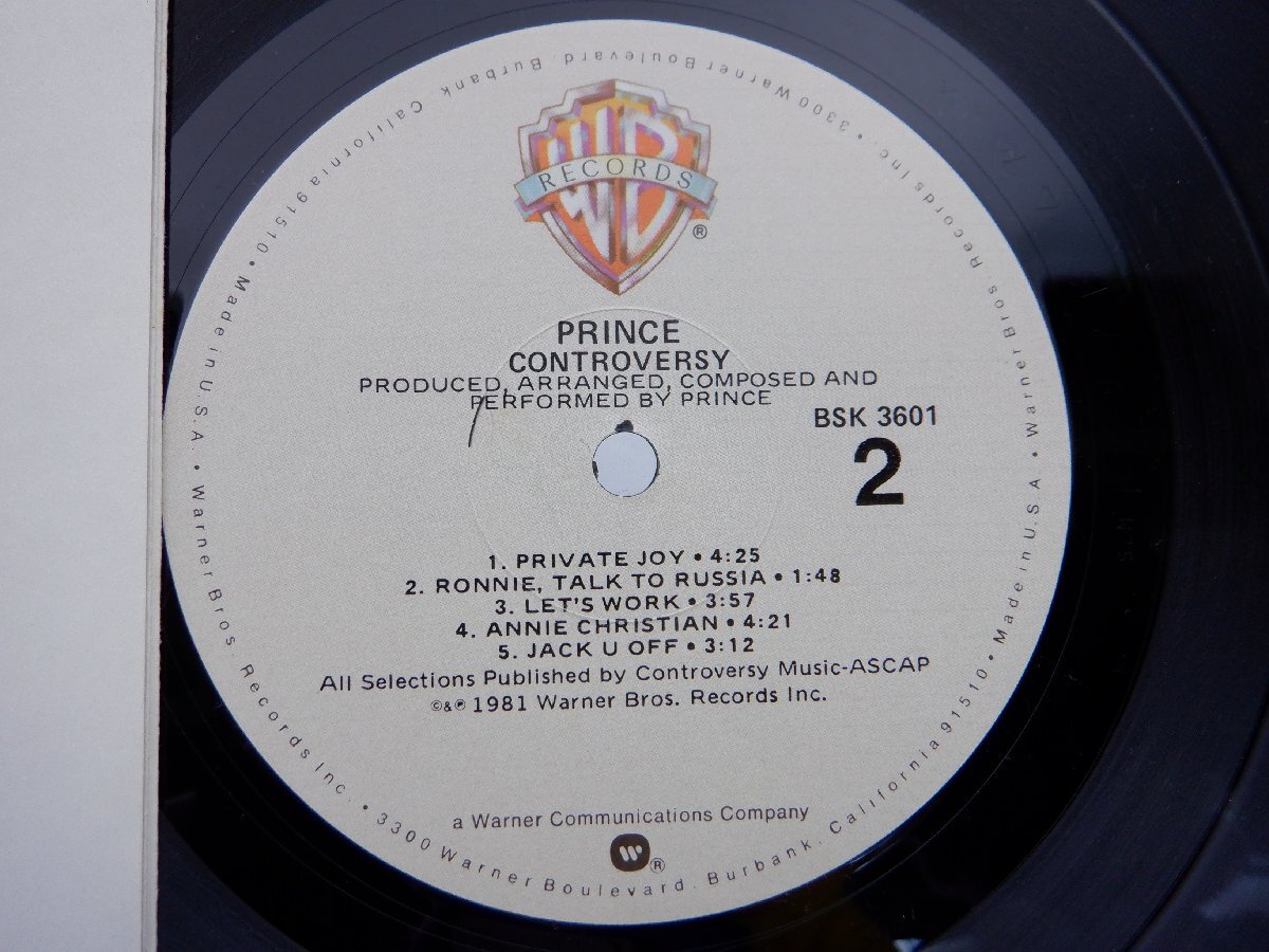 【US盤】Prince(プリンス)「Controversy」LP（12インチ）/Warner Bros. Records(BSK 3601)/Rock_画像2