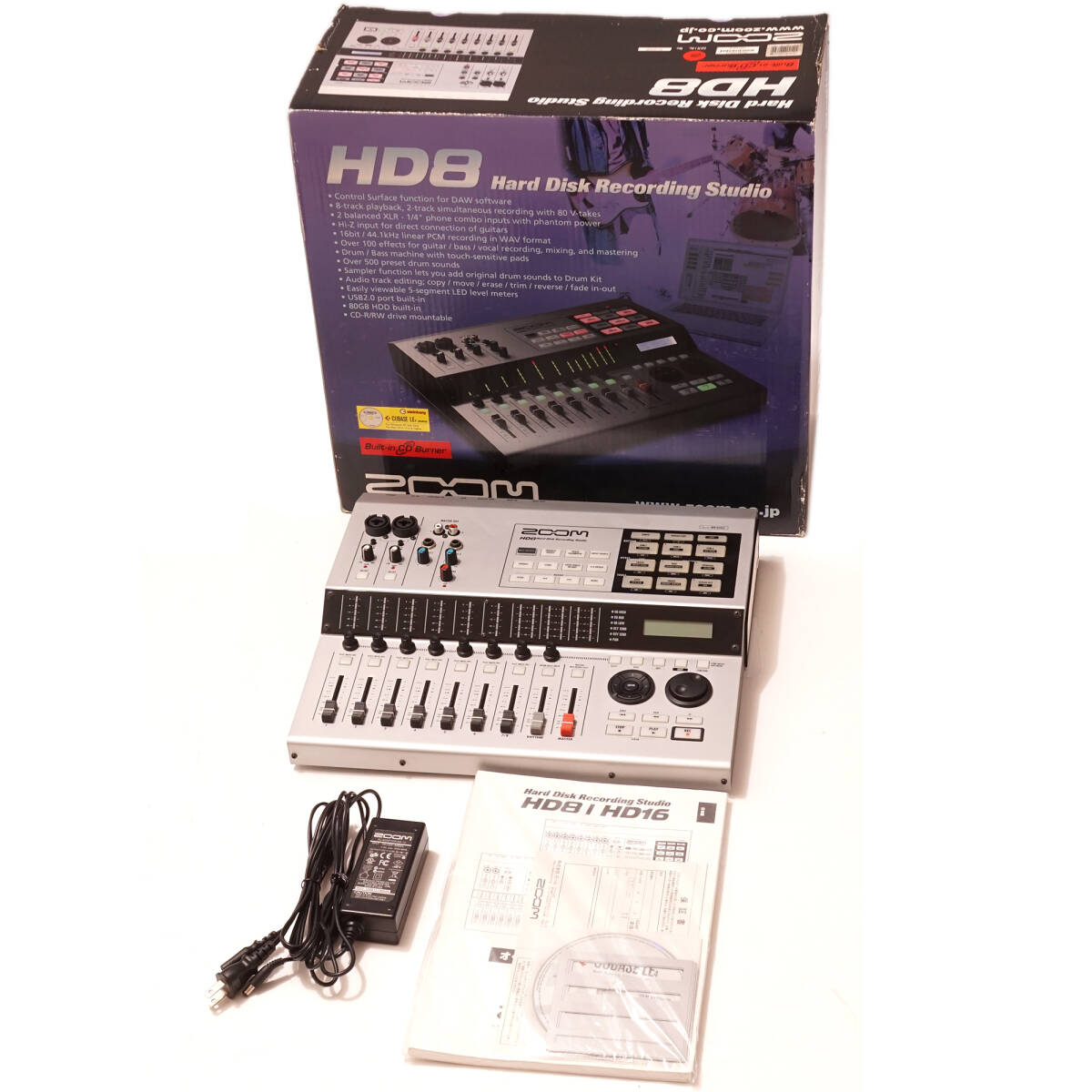 ZOOM HD8 CD Hard Disk Recording Studio　ズーム HDD ハードディスク レコーディング スタジオ PC連携 MTR マルチトラック レコーダー