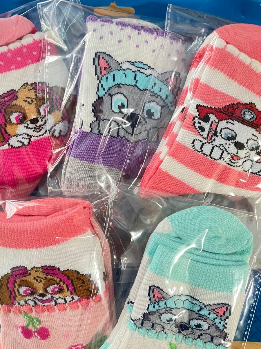 新品　女の子パウパトロール　パウパト　靴下 キッズソック　5足セット　16-18