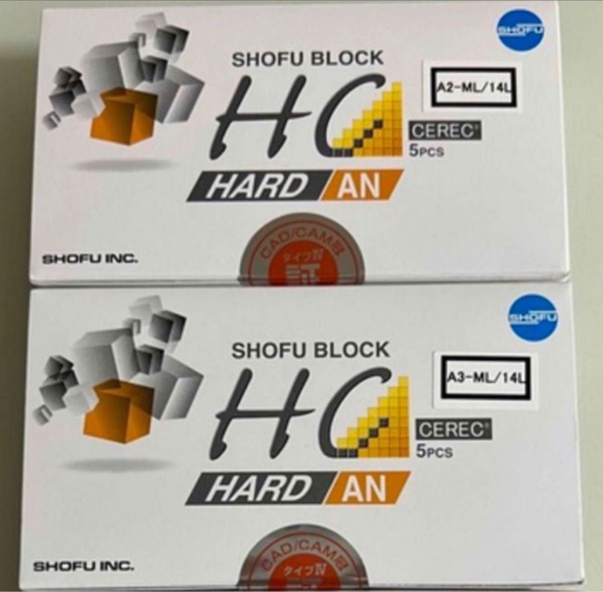 次回入荷未定　歯科  歯科技工　CAD/CAM  CADブロック　松風ブロック　HCハードAN  A2 A3 各5箱　計10箱