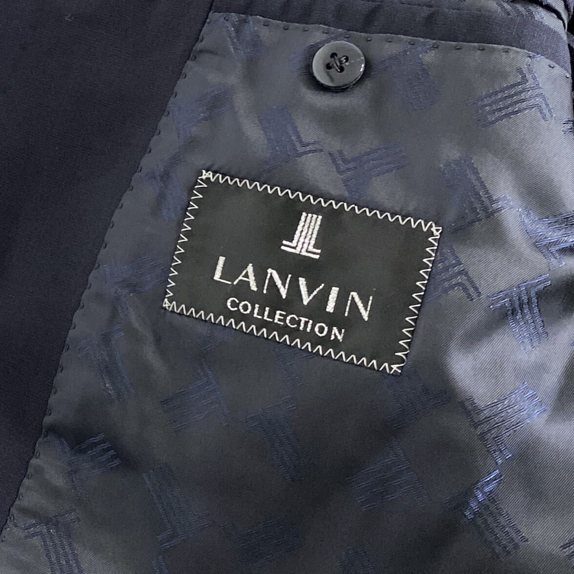 Fc31 日本製 LANVIN ランバン テーラードジャケット サイズR50 ネイビー メンズ 紺ブレ スーツジャケット ウール トップス アウター 紳士服_画像7