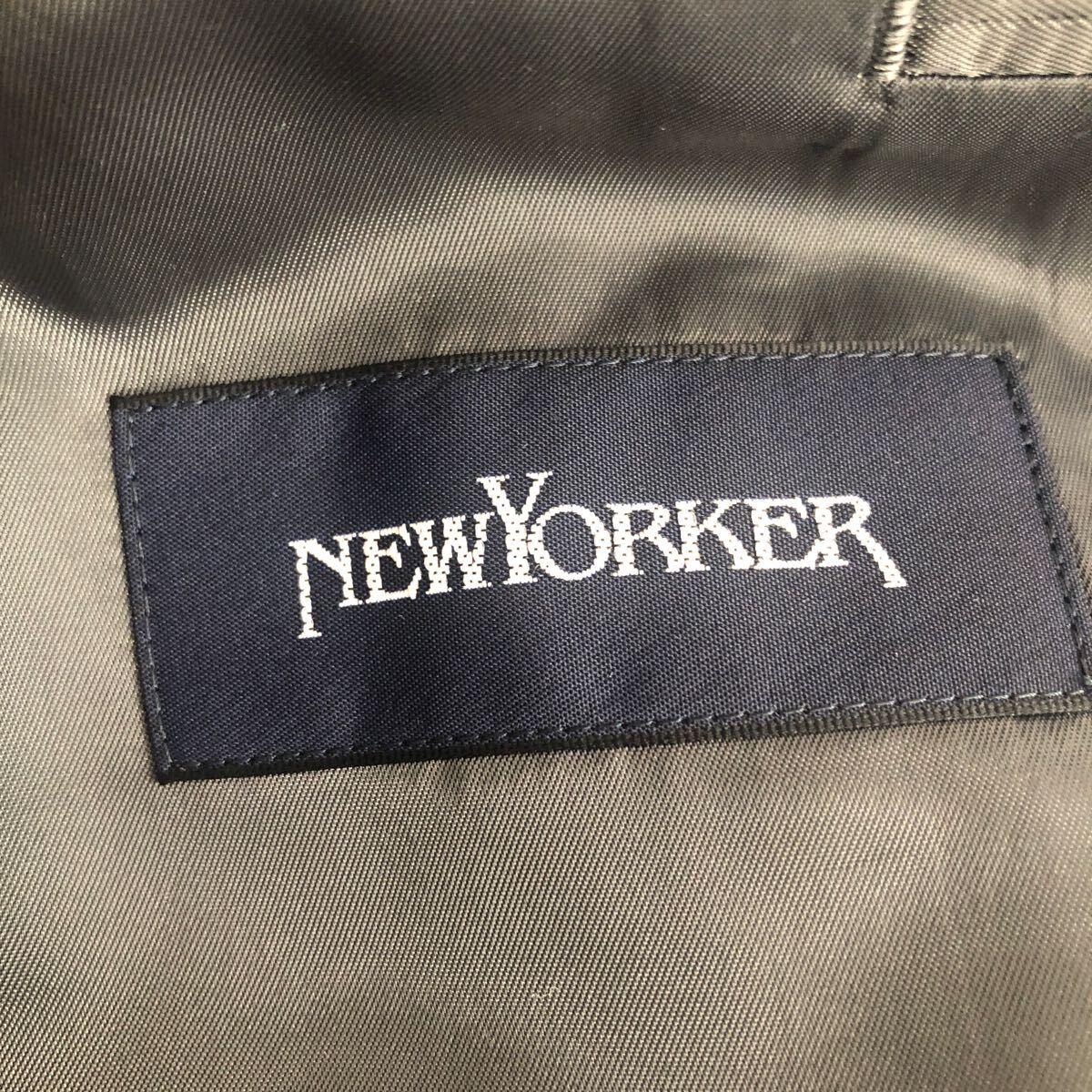 Dc8 NEWYORKER ニューヨーカー ブレザー テーラードジャケット ウールジャケット ストライプ柄シングルジャケット メンズ 紳士服 XL相当_画像5