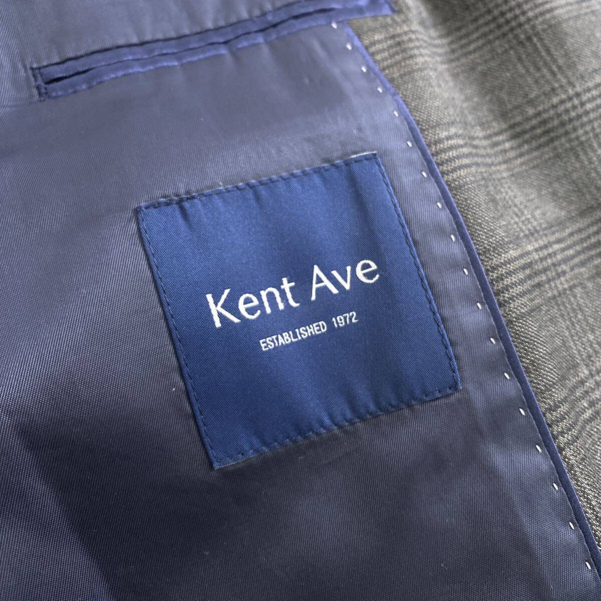 Dc16 大きいサイズ Kent Ave ケントアヴェ セットアップスーツ サイズAB-7 ブラウン系 チェック メンズ 上下セット シングルスーツ 紳士用_画像9