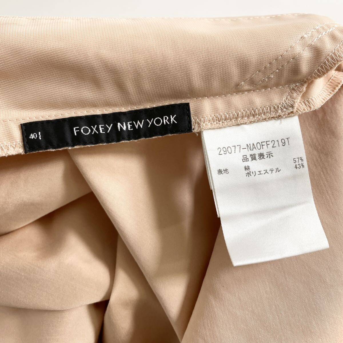♪Ac22 FOXEY NEW YORK フォクシーニューヨーク リボン ノースリーブワンピース ドレス フレア 40 Mサイズ相当 レディース 女性用_画像7