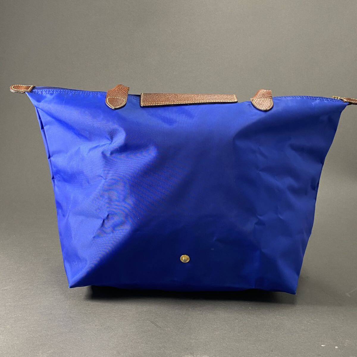 Dc26 LONGCHAMP Long Champ rup rear -juL shoulder bag nylon tote bag folding * light weight blue lady's woman bag 