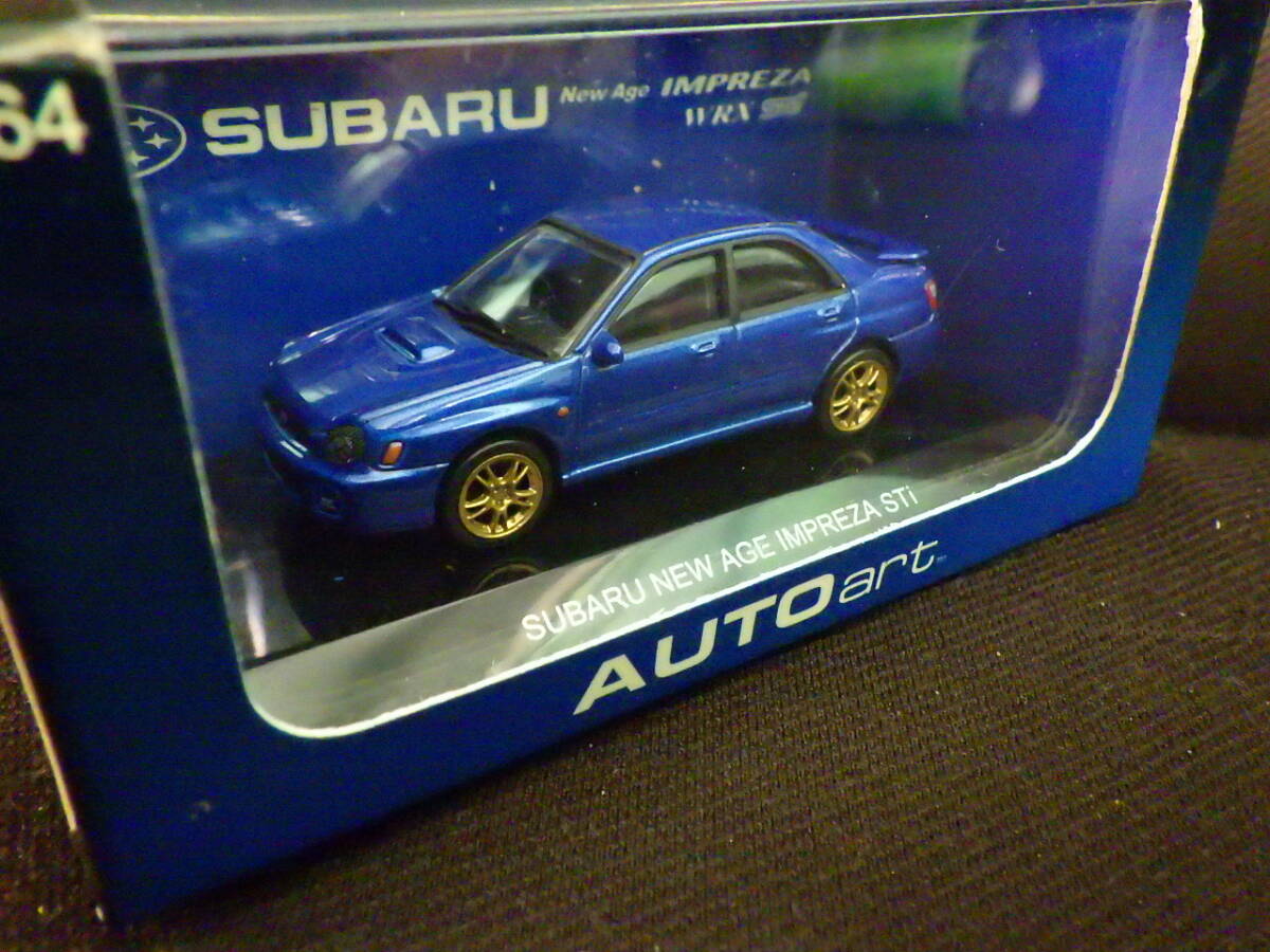 AUTOart SUBARU インプレッサ IMPPREZA WRXSTI 2001 ブルーの画像3