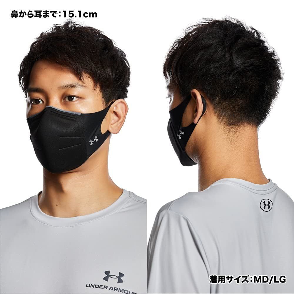 【新品・即決・送料込】 アンダーアーマー UA スポーツマスク Mサイズ M/L フェザーウエイト 黒 ブラック UNDER ARMOUR メンズ