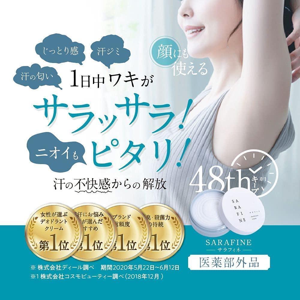 サラフィネ クリーム 薬用 デオドラント 増量 25g 顔汗 脇汗 サラフィネ クリーム 薬用 デオドラント 増量 25g 顔汗 脇汗