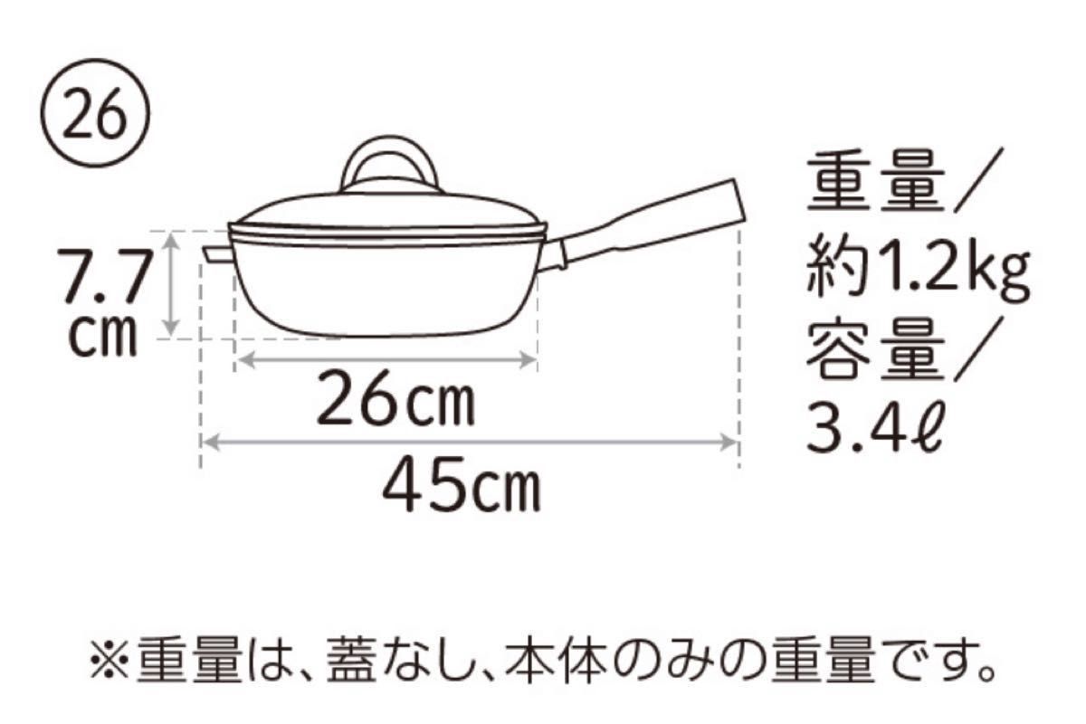 アサヒ軽金属オールパン☆26cm 多孔質アルミ フライパン セラミックホーロー加工 全熱源対応