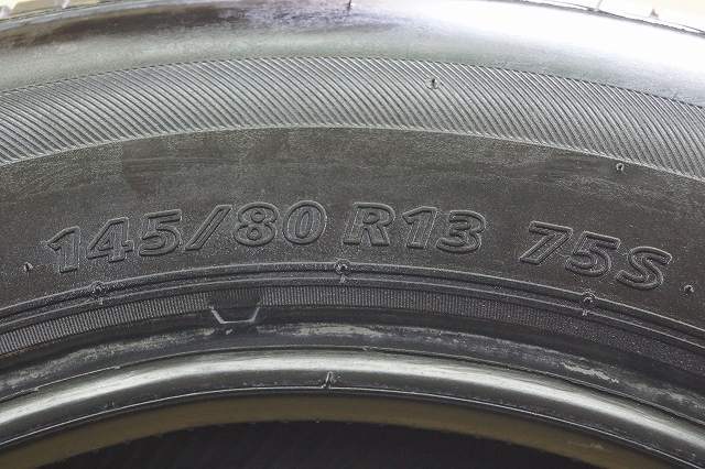 送料無料【中古】145/80R13 ブリジストン ネクストリー 21年 2本 スペア 応急_画像5