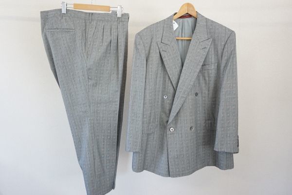 [ prompt decision ]Dominique Francedo Mini k France company manufactured cloth men's double-breasted suit gray series large size 2~3L degree waste to118cm degree [863151]