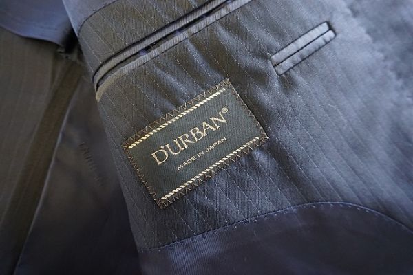 DURBAN ダーバン ロロピアーナ メンズ シングルスーツ スーパー170’S シルク混 ネイビー系 サイズ:102BB6 日本製 【849851】_画像6