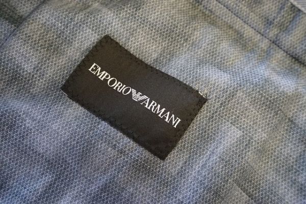 【即決】EMPORIO ARMANI エンポリオアルマーニ メンズ ジャケット テーラード 薄手 ネイビー系 サイズ:M～L程【857418】_画像7