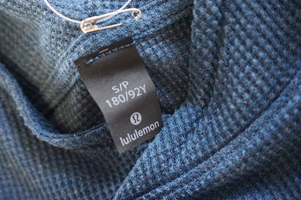 [ быстрое решение ]lululemon Lulu лимон мужской термический Parker тонкий tops длинный рукав темно-синий оттенок голубого размер :S/P спортивная одежда [844727]