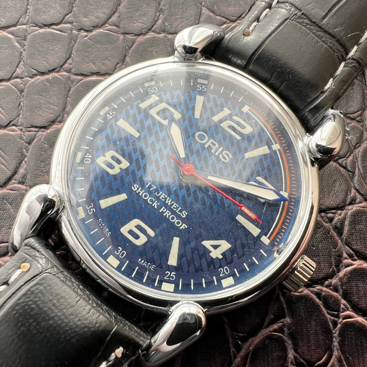 【美品・調整済】オリス ORIS ビンテージ 機械式 手巻き ウォッチ 腕時計 メンズ 中古 アンティーク 動作良好 ディズニー ミッキー NO.687_画像1