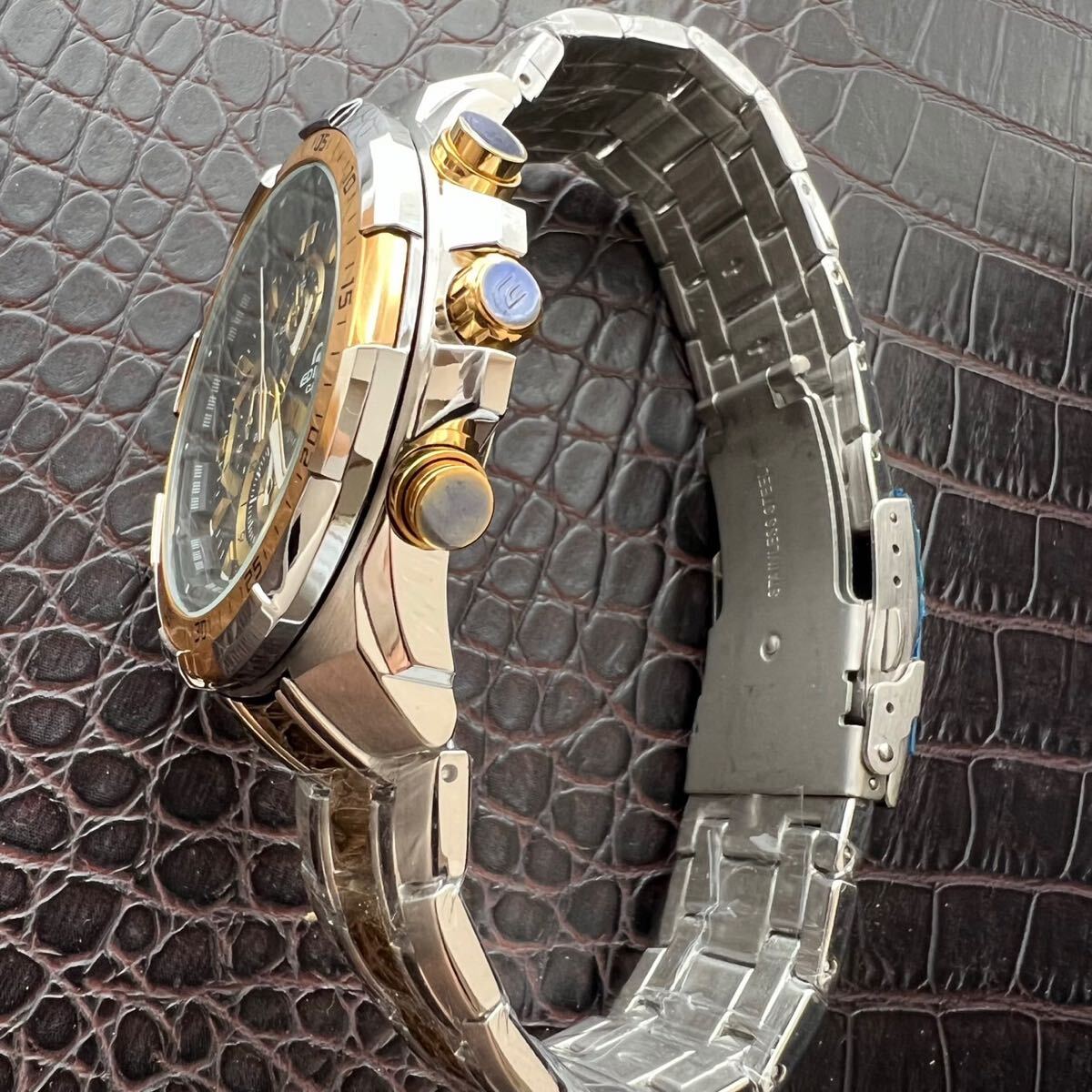 【未使用品】CASIO カシオ EDIFICE エディフィス 腕時計 クロノグラフ 正規品 ビジネス メンズ 10気圧防水 ダイバーズ ウォッチ NO.704_画像2