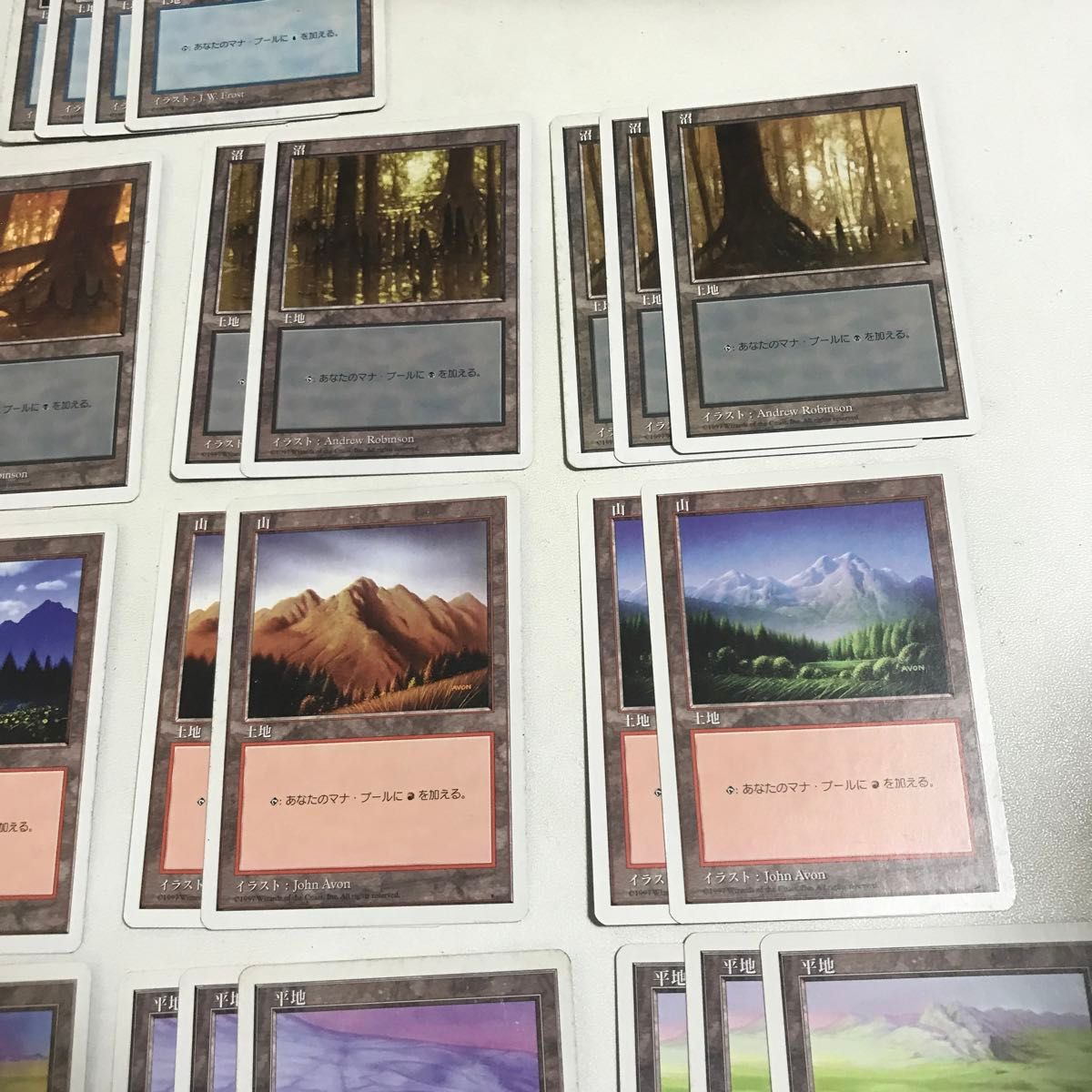 MTG 土地 基本土地　白枠　まとめセット　全42枚 マジックザギャザリング