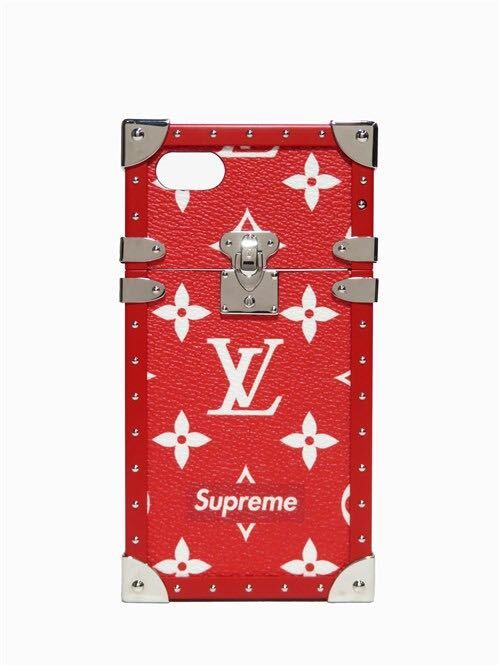 62621 Louis Vuitton ／ ルイヴィトン Supreme アイ トランク iPhone7 スマホケース_画像1