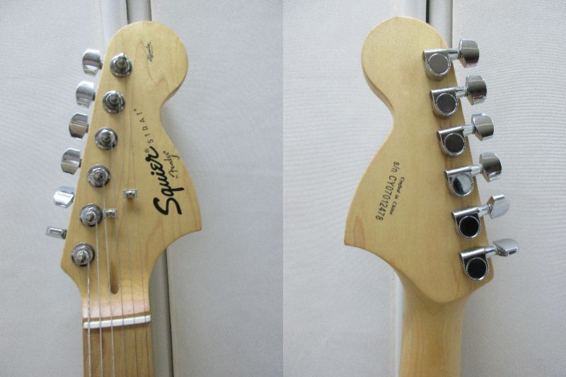 T3-14　Squier by Fender(スクワイア by フェンダー)　エレキギター　STRAT Affinity SERIES　全長 約99㎝　ソフトケース付き　弦楽器_画像4