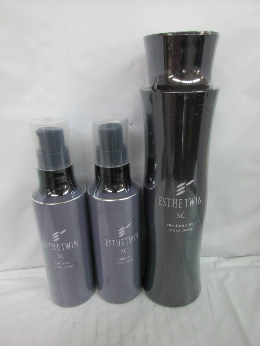 T3-4 【未開封品】 ESTHE TWIN(エステツイン)　美容液 3点 まとめ 【SC リバイビュエクス 200mL / SC カームエクス 80ｍL (×2)】_画像1