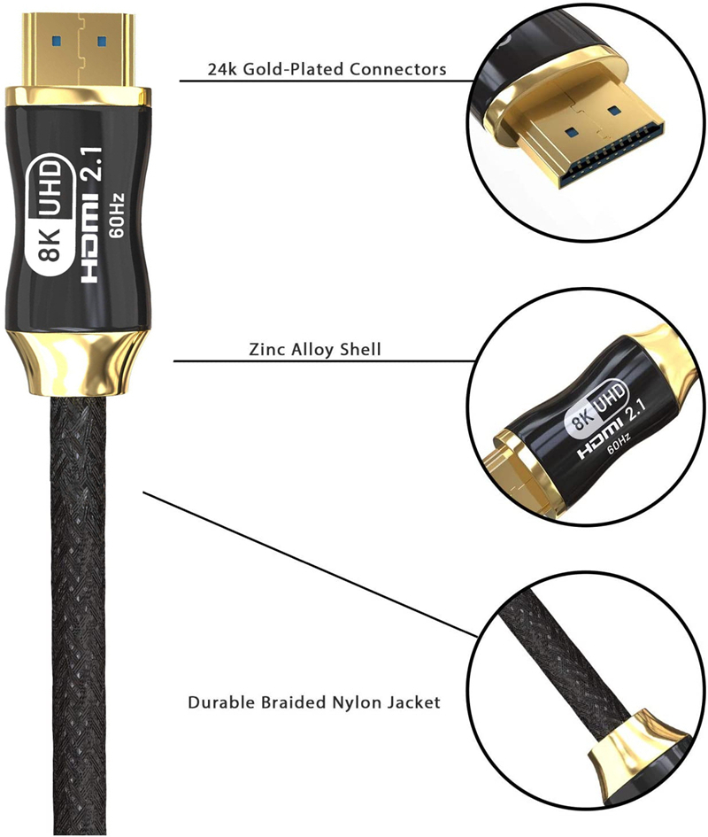 【高品質8K】HDMI ケーブル 1.5m 8K HDMI2.1 ケーブル 48Gbps 対応 Ver2.1 フルハイビジョン 8K イーサネット対応 1.5メートル_画像4