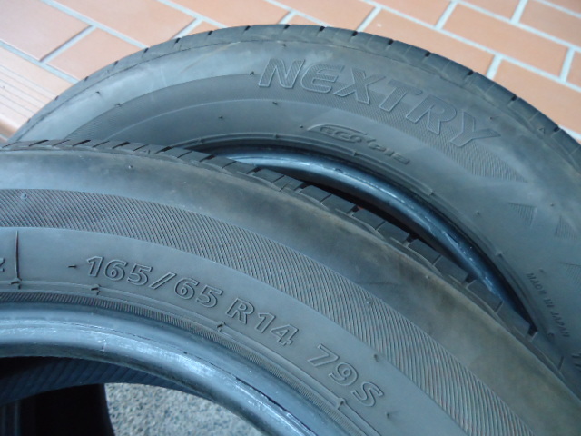 BRIDGESTONE/ブリヂストン NEXTRY/ネクストリー 165/65R14 79S 2021年製 バリ溝USEDx2本SET_画像9