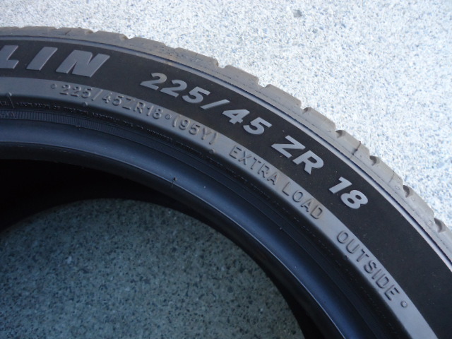 MICHELIN ミシュラン PILOT SPORT パイロットスポーツ5 225/45ZR18 95Y EXTRA LOAD 2023年製 上物USEDx1本 補修用等の画像6