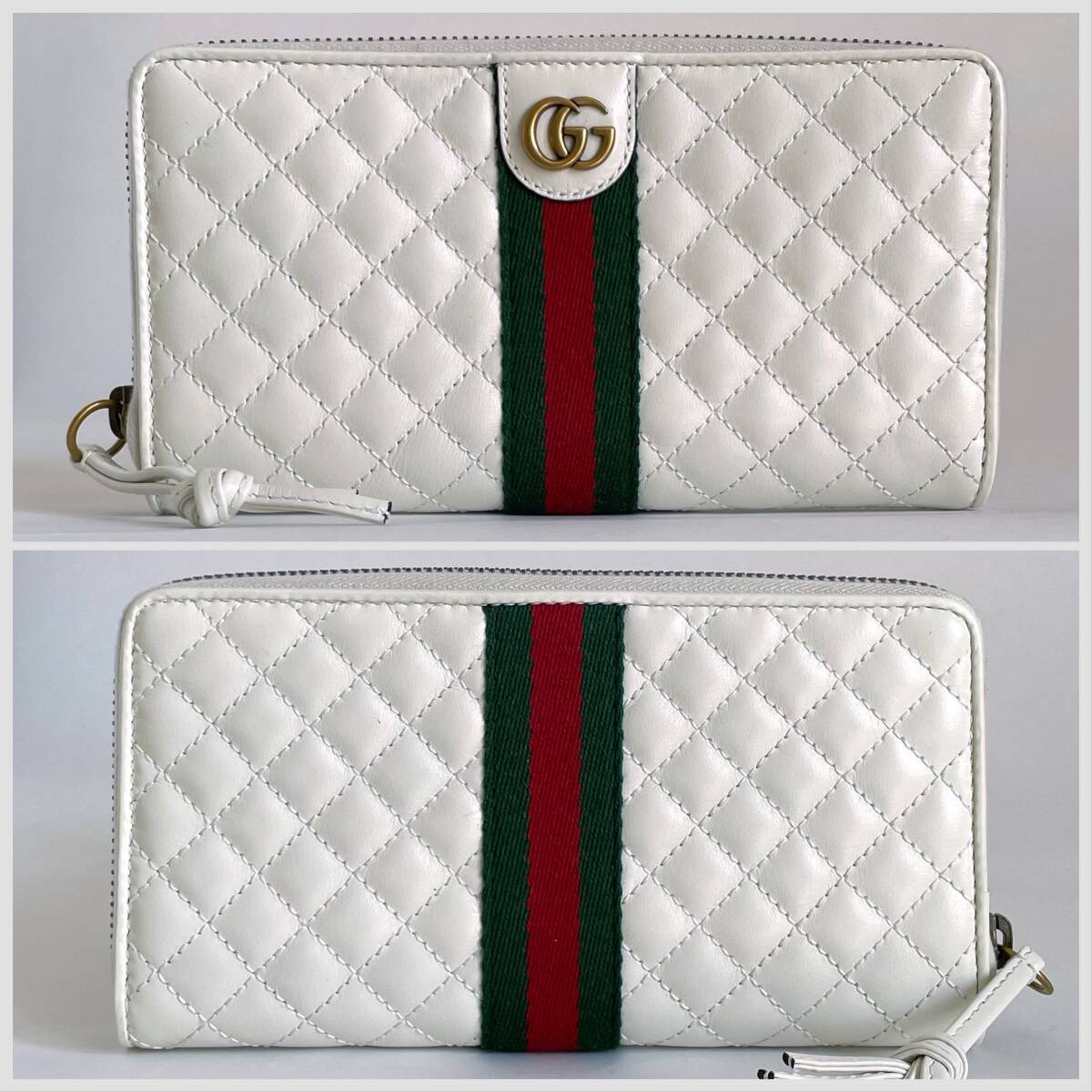 GUCCI グッチ GG マーモントシェリー レザー 長財布 ラウンドファスナー_画像3